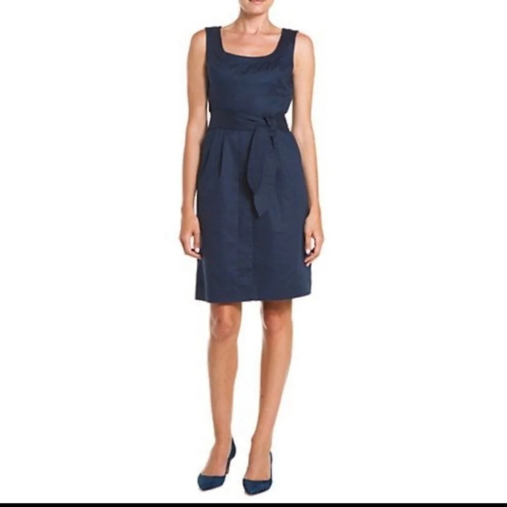 Tory Burch Leena tie Dress Normandy Blue size 8